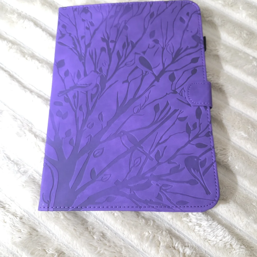 Purple Ipad Case with Tree Design Size 10.9